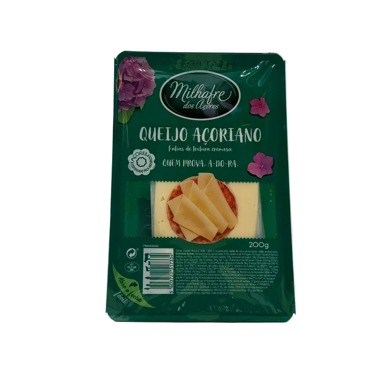 Queijo Milhafre fatiado queijo tradicional dos Açores