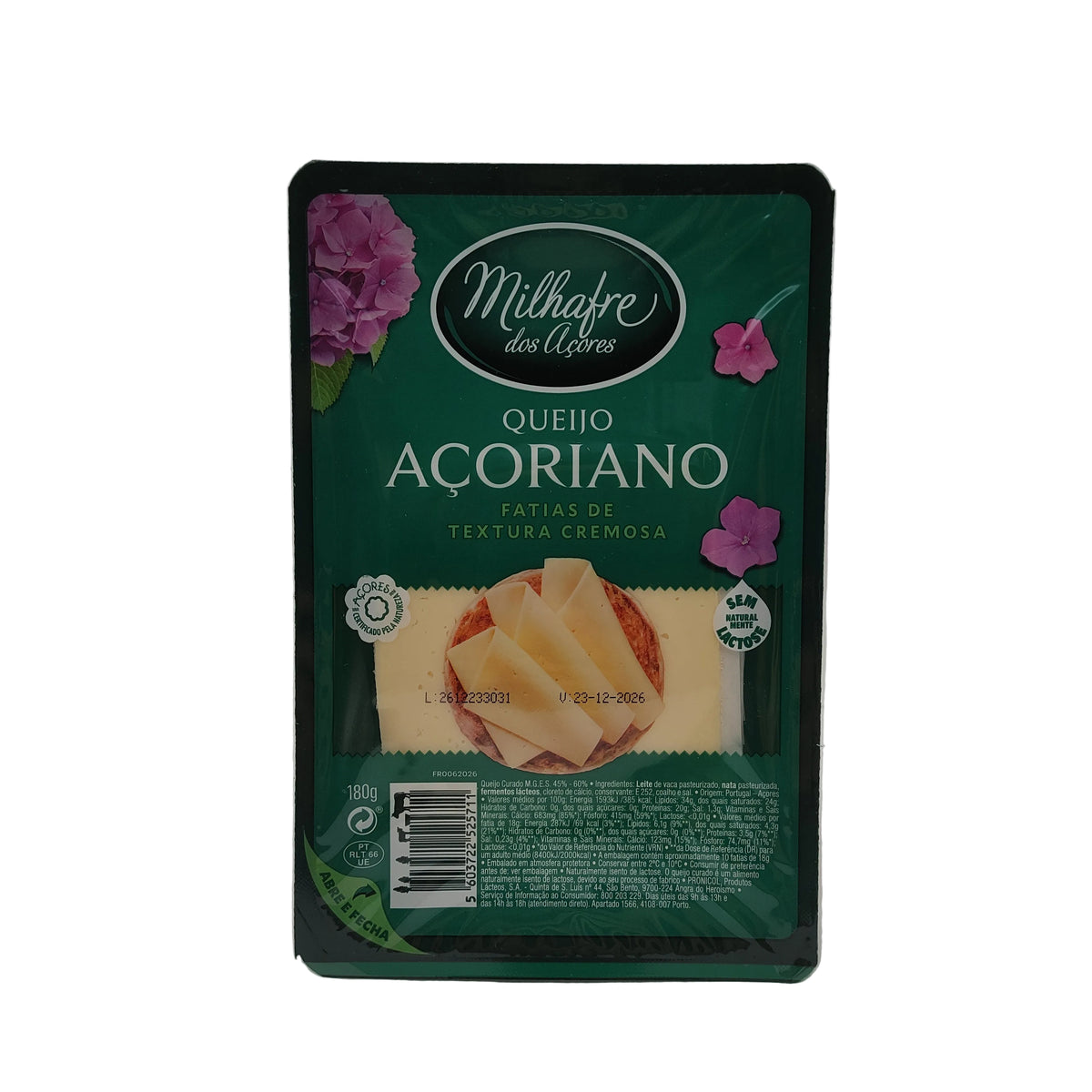 Queijo Milhafre fatiado queijo tradicional dos Açores