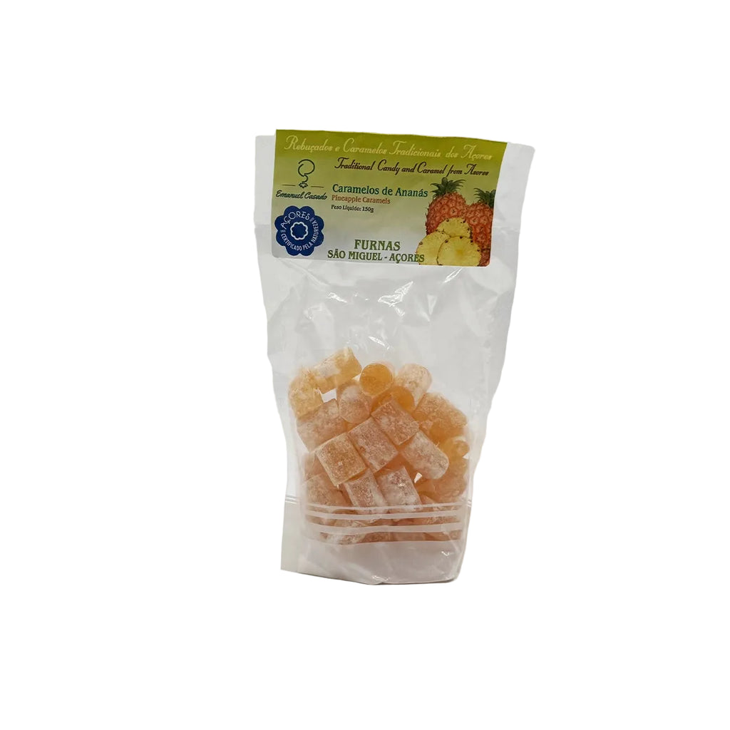 Rebuçados das Furnas de ananás 150g Emanuel Casado produzidos em São Miguel Açores