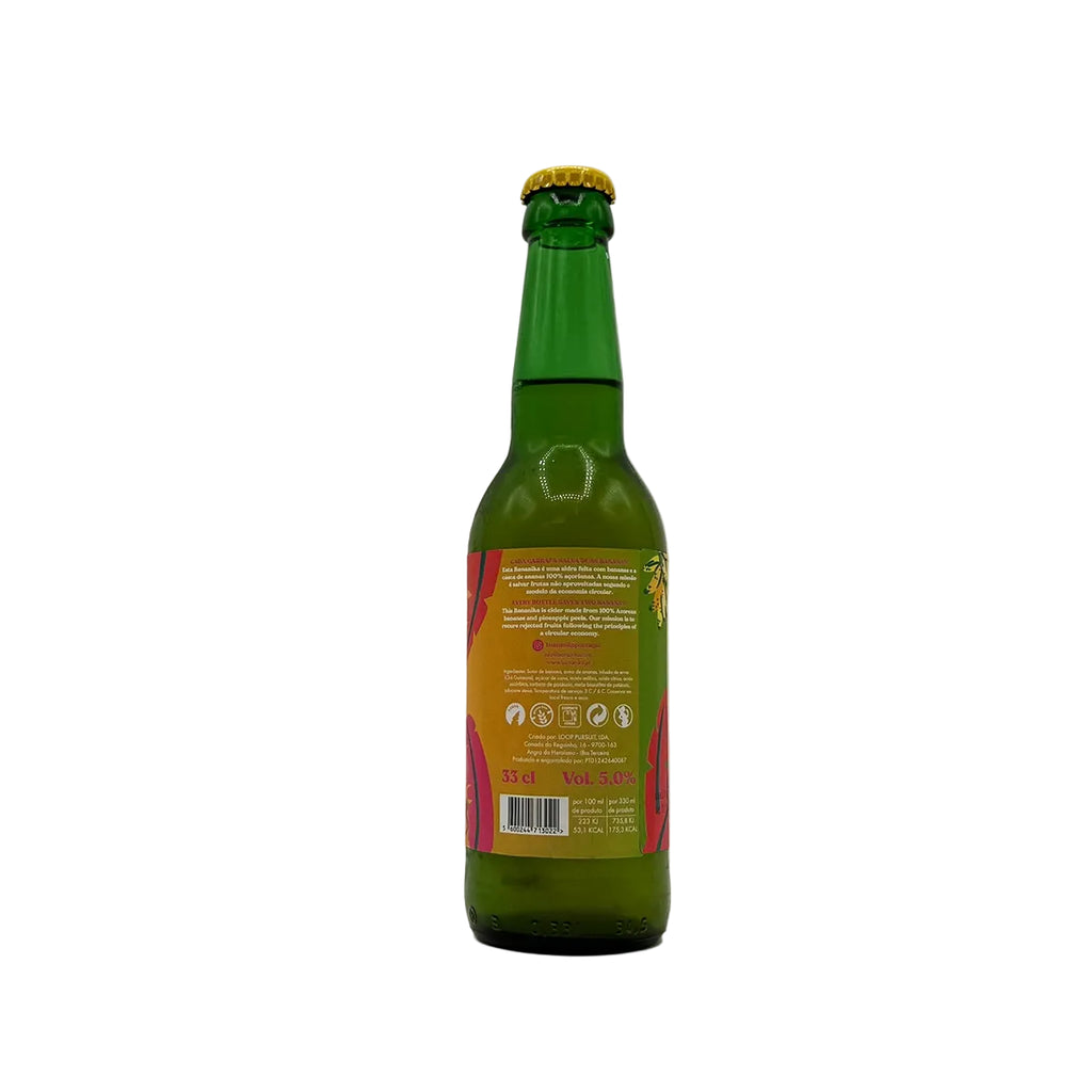 Sidra Bananika de ananás 33cl produzida nos Açores