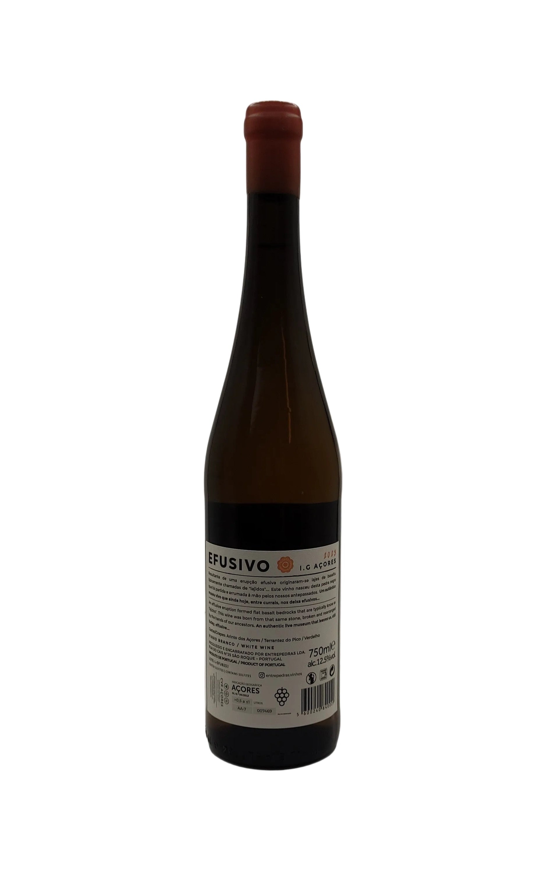 Vinho branco Efusivo IG Açores 750ml produzido nos Açores