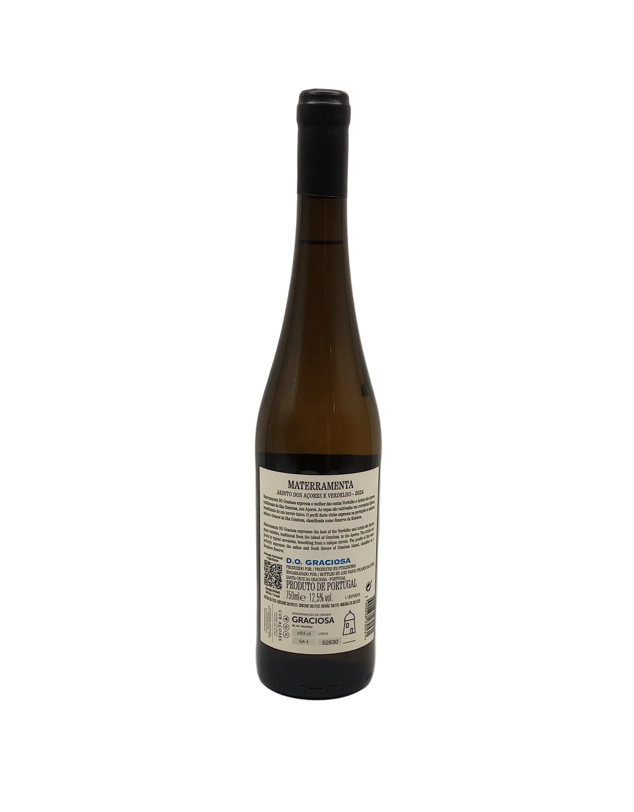 Vinho Materramenta Arinto e Verdelho dos Açores  750ml - Graciosa