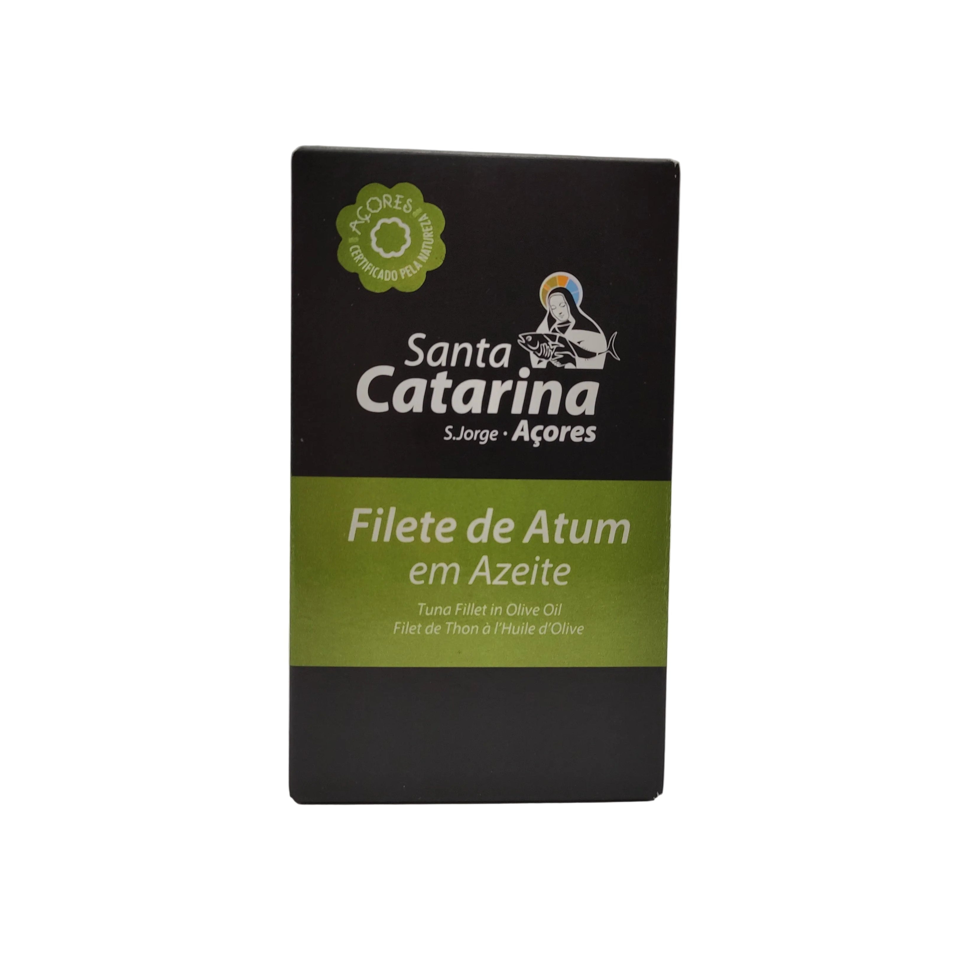 Filete de atum em azeite 120g Santa Catarina produzido em São Jorge Açores