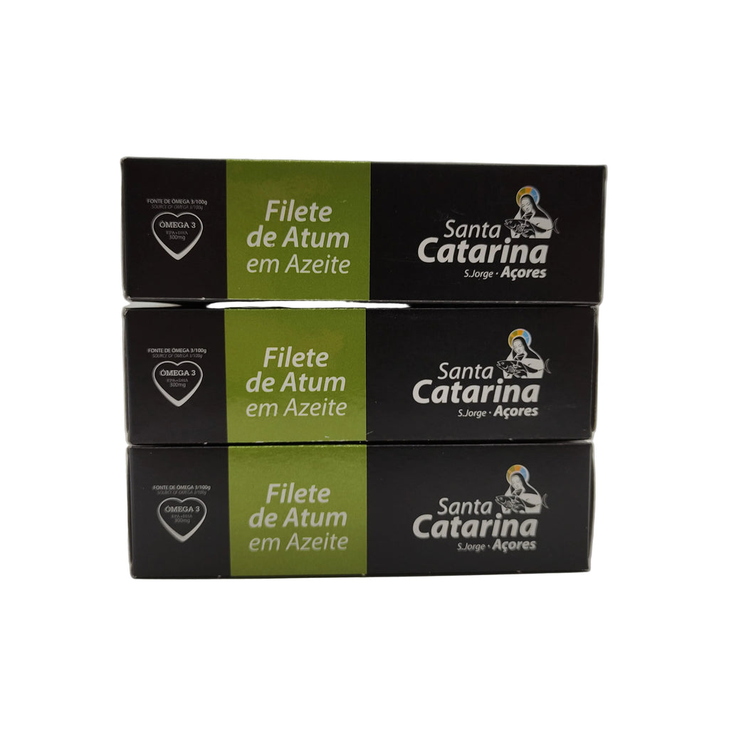 Filete de atum em azeite 120g Santa Catarina produzido em São Jorge Açores