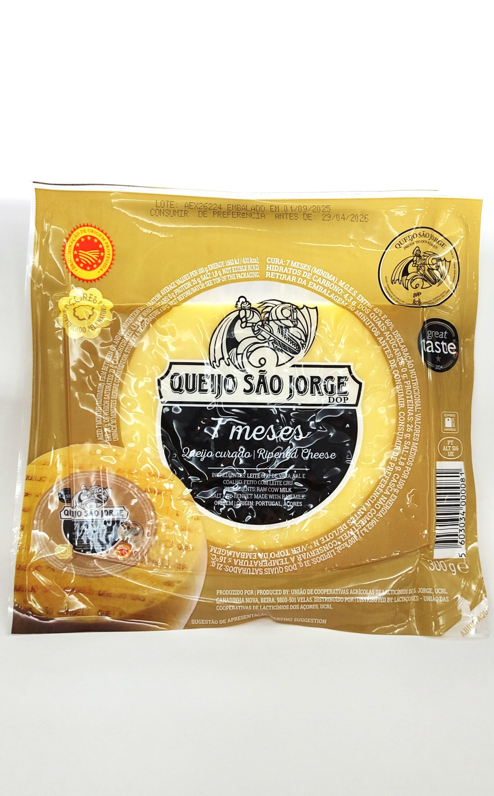 Queijo São Jorge DOP 7 meses cura