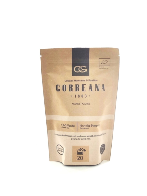 saquetas verde com hortelã