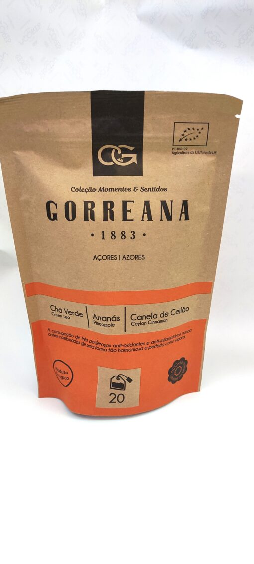 Chá Verde Com Ananás e Canela Ceilão - 20 saquetas