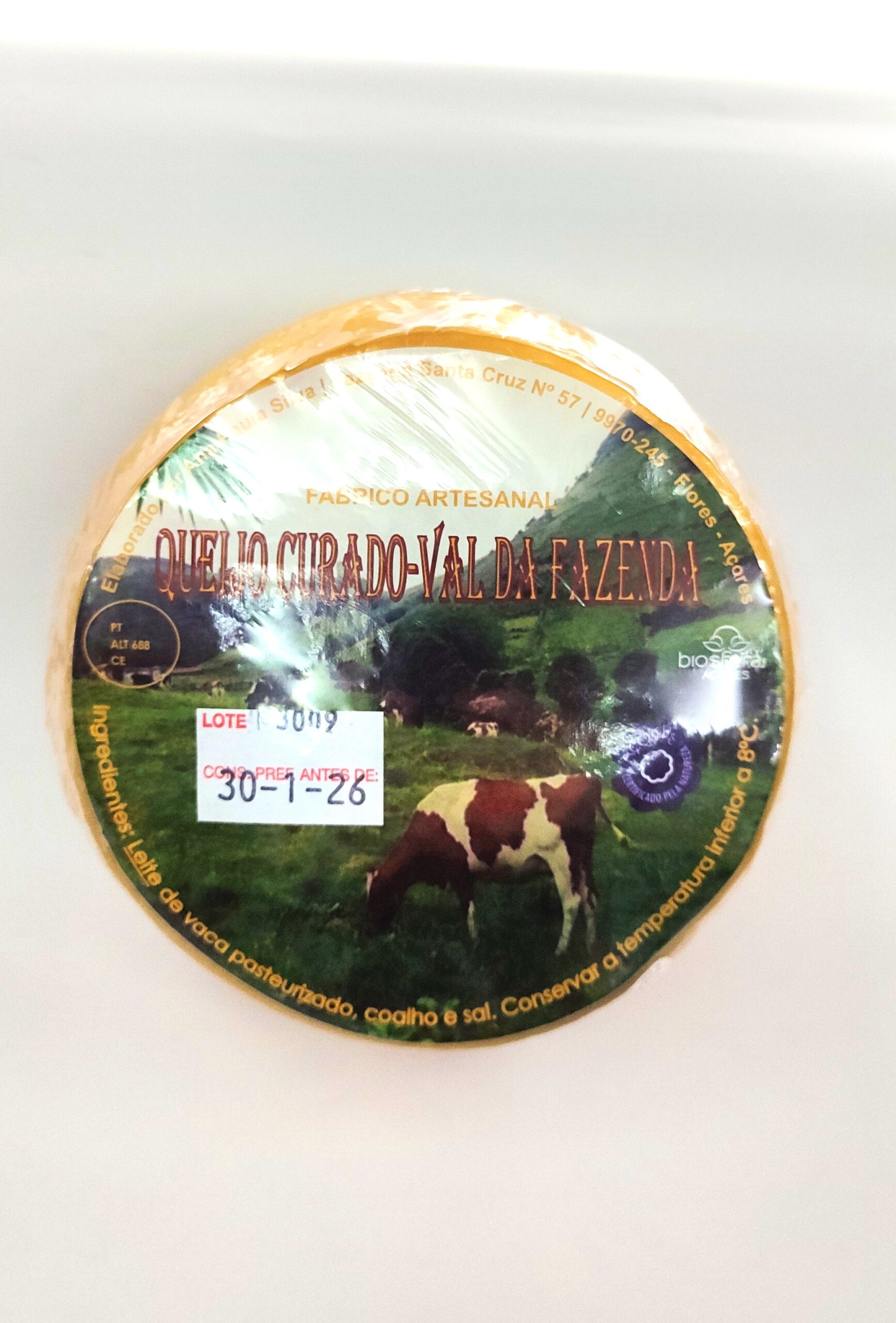 Queijo Artesanal Curado - Val da Fazenda - Flores
